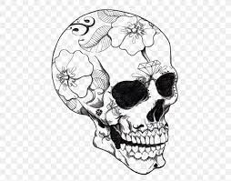 The following collection includes interesting skulls of various styles. Calavera Coloring Book Skull Coloring Pages For Adults Png 500x642px Calavera Adult Art Artwork Black And