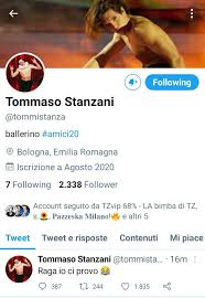 Tommaso zorzi sfotte lo stilista dei vip prendendosi gioco dell'annuncio fatto da giovanni ciacci venerdì 25 tommaso zorzi sfotte ciacci, l'improbabile telefonata con mario draghi: ð'€ On Twitter Tzvip Tommaso Zorzi Scusa Ma Tommaso Stanzani E Sbarcato Su Twitter E Io Mi Sento Libera Di Cambiare Protetto Per Due Ore Https T Co Pyvzt62gog