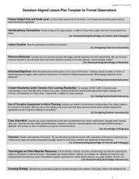 Danielson Aligned Lesson Plan Template For Formal Observations Lesson Plan Templates Lesson Plan Examples Lesson Plan Template Free