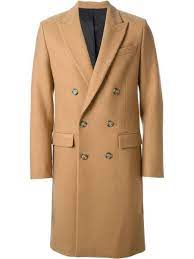 Stunning hermes camel wool double breasted coat includes signature scarf that matches the fused interior and adjustable sash at waist. Men S Camel Khaki 44inch Long Double Breasted Overcoat