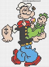 Popeye Perler Bead Pattern Cross Stitch Quotes Disney Cross Stitch Cross Stitch Embroidery