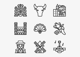 Collection hand drawn symbols of spain. Spain Travel Icon Transparent Background Png Image Transparent Png Free Download On Seekpng