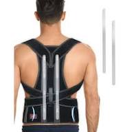 Back Brace Posture Corrector for Women and Men, Lower and Upper Back Pain  Relief, Hunchback and Scoliosis Straightener with 2 Removable Metal Splints  ...