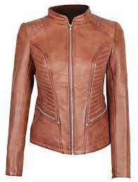 Rachel Womens Cognac Leather Jacket Brown Jackets Women Leather Jackets Women Leather Jacket
