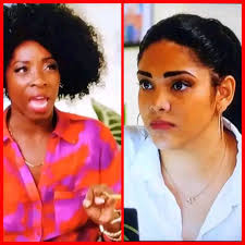 Aquí no se sabe si Alejandra está molesta, contenta o con ganas de llorar  por estar discutiendo con Zenia, es la misma expresión para cualquier  estado de ánimo.....