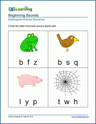Write the beginning sound worksheets this reading mama. Circle The Beginning Sound Worksheets K5 Learning