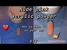 How to make nude pink colored acrylic 😊💁🏾‍♀️ - YouTube