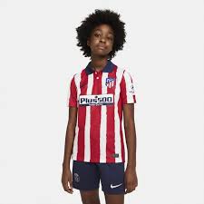 Yannick carrasco (atletico madrid) header from the centre of the box is saved in the top centre of the goal. Atletico De Madrid 2020 21 Stadium Home Fussballtrikot Fur Altere Kinder Rot Sport 1a