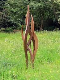 Copper Garden Art Abstract Tree Sculpture In Copper Or Bronze Metal Sculptures Garden Garden Art Sculptures Metal Garden Art