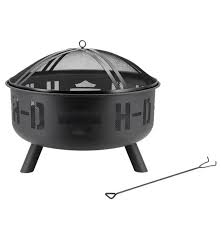 The markers of summer are all around you: Harley Davidson Silhouette Bar Shield Outdoor Fire Pit Black Steel Hdl 10074 Fiftiesstore Com