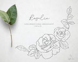 @missroseliarose on instagram, snapchat, and twitter! Roselia Rose Floral Bouquet Is One Of The Hand Drawn Finished Floral Arrangements From The Roselia Clip Art How To Draw Hands Ink Illustrations Roses Drawing