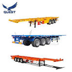 2 3 Axle 40FT Skeleton Semi Trailer Shipping Container ...