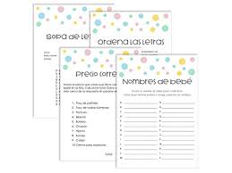 Sopa de letras baby shower. Amazon Com Baby Shower Games Pack In Spanish Paquete De Juegos Para Baby Shower 4 Games For 20 Players 80 Cards Total Handmade