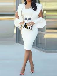 African Fashion Falbala Long Sleeve Round Neck Plain Women S Sheath Dress M Tbdress Com Womens Sheath Dress Women Bodycon Dress Bodycon Dress