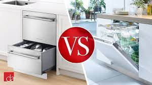 A dishdrawer is a type of dishwashing machine invented, designed and manufactured by fisher & paykel. Drawer Dishwasher Vs Standard Dishwasher Youtube