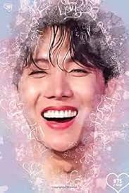 BTS J-Hope: Cute Heart Filled Smiling Face 100 Page 6 x 9" Blank Lined  Notebook Kpop Merch Journal Book for Army Fandom by
