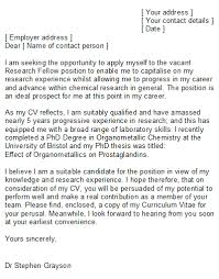 Research Job Cover Letter Examples Cover Letter