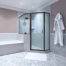 Glasscrafters Epic Semi Frameless Hinged Door Series Was Designed With Minimal Metal This Universal S Shower Enclosure Framed Shower Enclosures Framed Shower