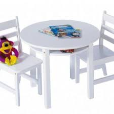 White Round Wooden Table And Chair Set Lilliput Play Homes In 2020 Round Table And Chairs Kids Table And Chairs Kids Table Chair Set