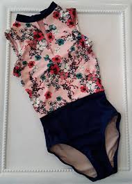 Size 14 Dance Leotard Peach Floral Leo Dance Convention Attire Ballet Bodysuit Dancewear By Madelaineraedance On Etsy S Izobrazheniyami Tancy