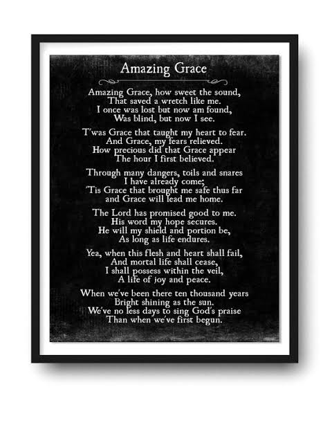 Amazing Grace Lyrics Print, Christian Wall Art, Amazing Grace Wall Art,  Farmhouse Decor, Housewarming Gift, Large Wall Art, Unframed - Etsy