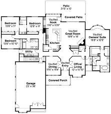 Featuring 10′ ceilings in the great room, living room, gourme. Ranch Style House Plan 4 Beds 3 5 Baths 3102 Sq Ft Plan 124 206 Builderhouseplans Com