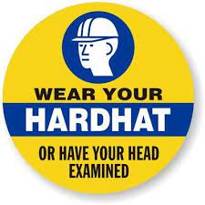 Wear Your Hardhat Full Color Printed Size 2 Round Https Www Amazon Com Dp B01ncxiiva Ref Cm Sw Hard Hats Yellow Blue And White Full Color Printing