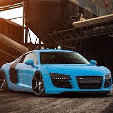 This Audi R8 Is Blowing Minds In Bright Blue German Supercar Beauty Power Design Innovation Class Style Luxury Cars Car Audi Audi Cars Super Cars