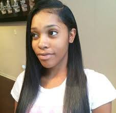 Deep Side Part Sew In Hair Sleek Hairstyles Black Hair Inspiration Hair Inspiration