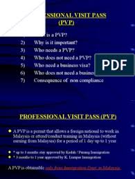 Types of work permits and visas in malaysia Pvp Presentation Rev 1 Travel Visa Government