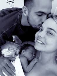 Our greatest achievement to date… And baby makes three (or four if you  include our fur baby!). @brad_dilworth and I are so thrilled to announce  Evelyn Grace Larkin-Dilworth or little “Evie”. Born