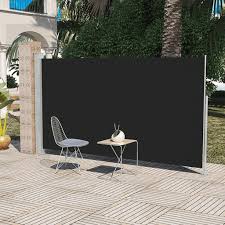 Ll windschutz für terrasse balkon garten alle informationen über einen windschutz durch pflanzen sträucher markisen.windschutz: Vidaxl Seitenmarkise 160x300 Cm Schwarz Sichtschutz Windschutz Markise Balkon Ebay