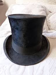 Antique French Beaver Top Hat Black Opera Theater Gibus Etsy Top Hat Mens Accessories Hats For Men