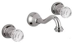 Aus metall,nur der krug ist aus porzellan. Luxus Waschtisch 3 Loch Wandarmatur Mit Swarovski Kristallglas Silber Waschtischarmatur Fur Die Wandmontage