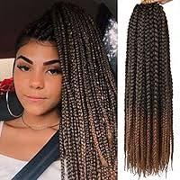 TOBBST 7 Packs Crochet Box Braids Pre Looped Box Braid Goddess Box Braids  Crochet Hair Extensions Straight Crochet Hair For Black Women Crotchet  Braid Hair Bundle (14 Inch（Pack of 7）, 1B#) :
