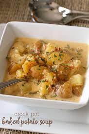 Easy Crockpot Baked Potato Soup Recipe Lil Luna Recipe Recipes Crock Pot Cooking Soup Recipes