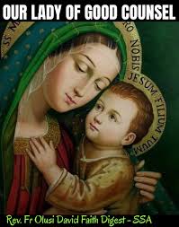 Feast of the day: April 26 Our Lady of Good Counsel On the Feast of St.  Mark, April 25, 1467, at the close of a festival in Genazzano, Italy, a  cloud descended