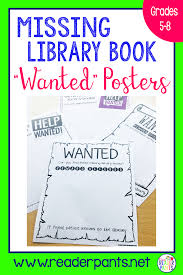 Wanted Library Books Signs And Powerpoint Mrs Readerpants Library Book Displays Library Books Library Skills
