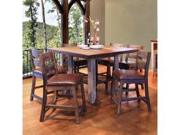 Start with a traditional or modern dining room table, chairs and dining bench for formal dinners and entertaining. International Furniture Direct 900 Antique 52 Counter Height Dining Table Set Sheely S Furniture Appliance Pub Table And Stool Sets