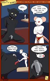 anthro balls bondage bound chastity chastity cage comic feline  foot fetish foot lick furry only licking male male only mammal mouse musuko  penis precum rodent tongue tongue out 