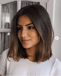 Balayage Lob Haircuts Straight Hair Hair Styles Straight Human Hair