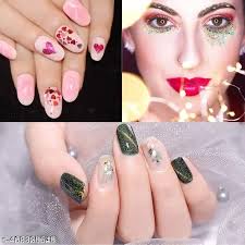 100 Pcs Artificial White Nails With 1 Pc Nail Glue and 1 Nail buffer And 2