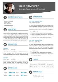 hongdae modern resume template