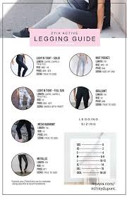 zyia legging size guide in 2019 active wear daily