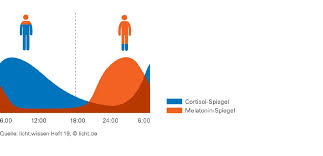 Veranschaulichung Cortisol Und Melatonin Spiegel Des Korpers In Einem Typischen Tagesverlauf Waldmann Pulse Vtl Schlafstorung Cortisol Herzfrequenz