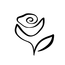 Rose Flower Concept Logo Cosmetic Continuous Line Hand Drawing Calligraphic Vector Scandinavian Spring Flower Drawing Design Rose Line Art How To Draw Hands