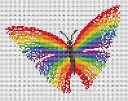 Cross stitch patterns are so lovely and stand the test of time! Rainbow Butterfly Cross Stitch Pattern Pdf Cross Stitch Pattern Baby Child Easy Modern Magic Counted Cross Stitch Printable Chart Olculu Kanaviceler Kanavice Ornekleri Kanavice Tasarimlari