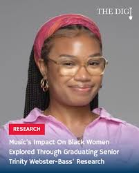 Trinity Webster-Bass, a graduating senior at Howard University, has been  leading innovative research that examines how music created by Black women  shapes identity, empowerment, and political thought among young Black  women! Webster-Bass