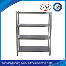 Stainless steel kitchen shelf unit. 4 Layer Display Shelving Stainless Steel Wire Rack Shelf Unit For Home And Factory China Kitchen Cabinet And Kitchenware Price Made In China Com
