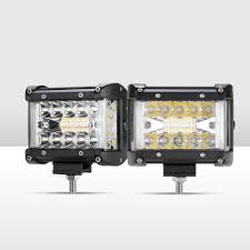 Side Shooter Led Light Pods Wiring Harness Kit 2pcs 4 Inch Spot Flood Usvicoffroad